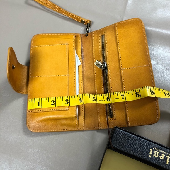 NWT Pratesi Firenze Wallet Leather COGNAC - Picture 8 of 8